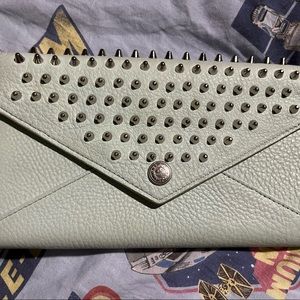 EUC Studded Mint Leather Rebecca Minkoff WOC Purse